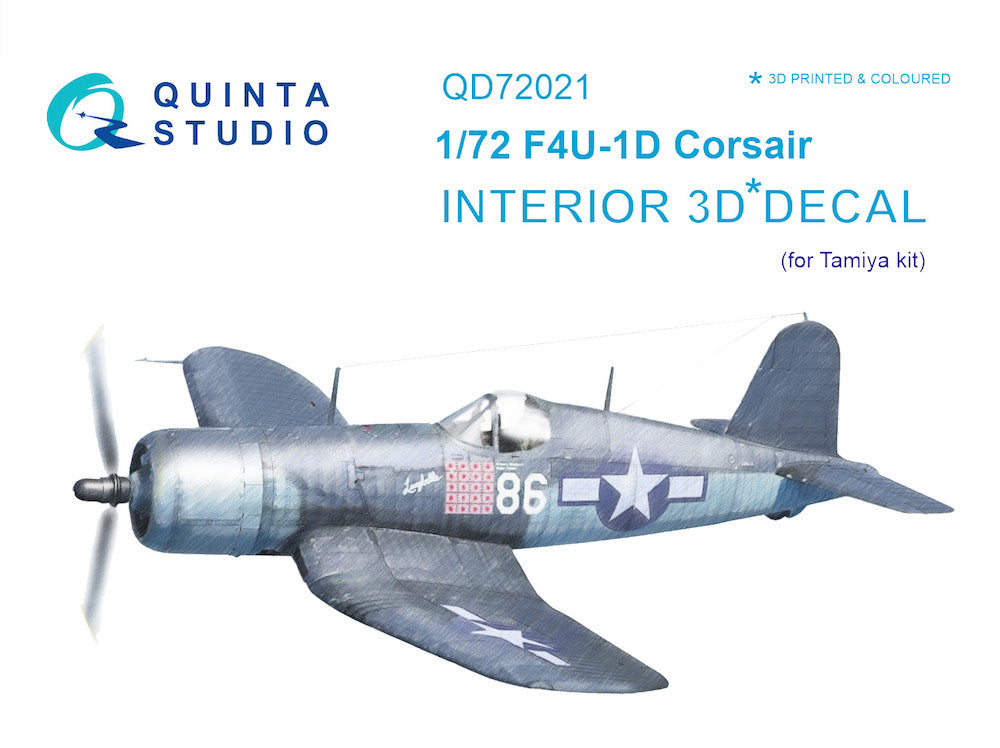 Quinta Studio QD72021 1:72 F4U-1D Corsair 3D Interior Decal