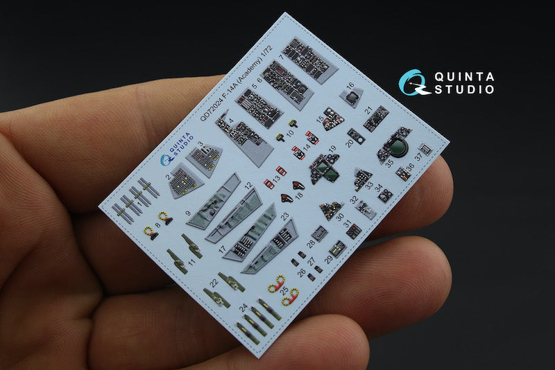 Quinta Studio QD72024 1:72 F-14A Tomcat 3D Interior Decal