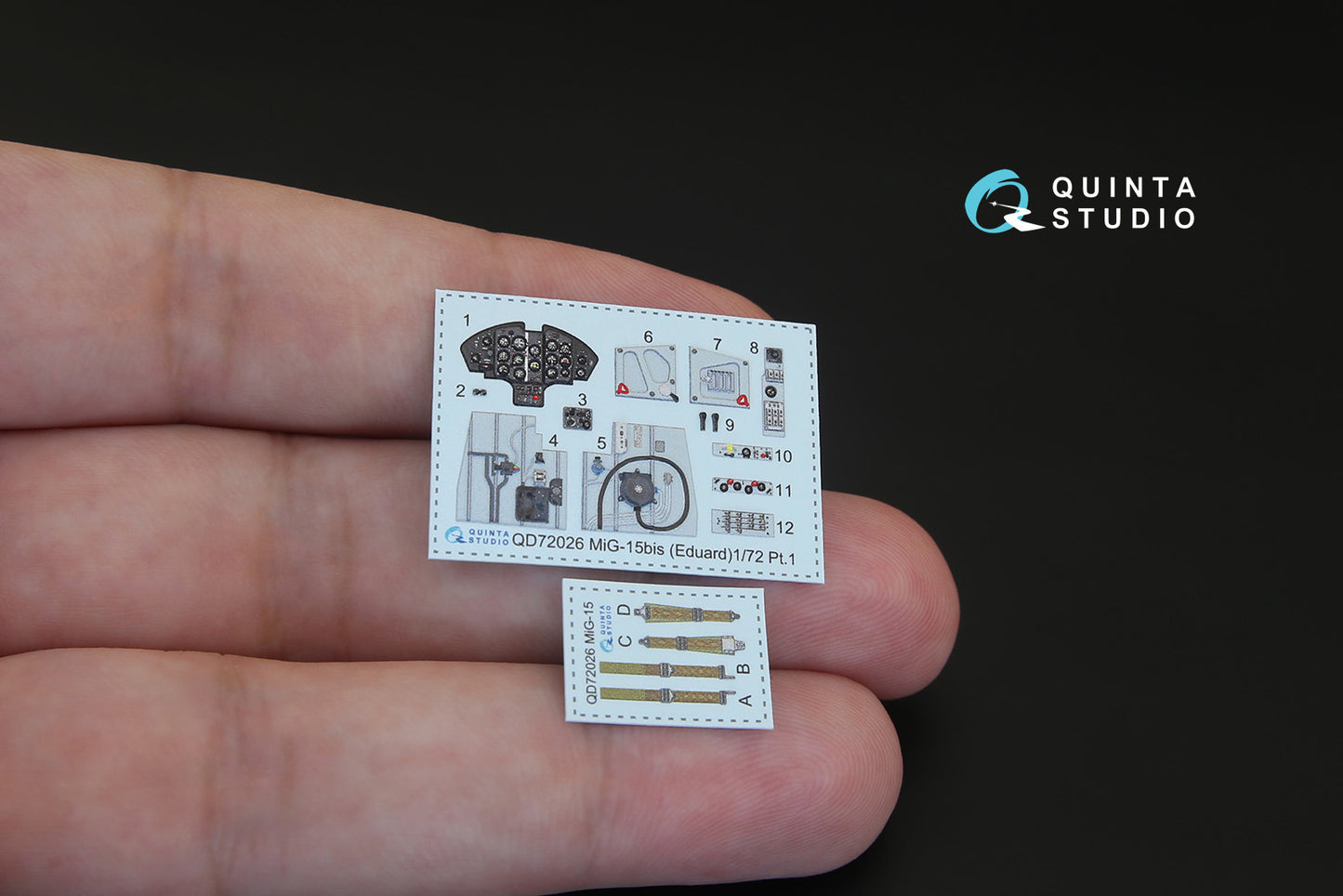Quinta Studio QD72026 1:72 Mikoyan MiG-15 3D-Printed Interior Decals