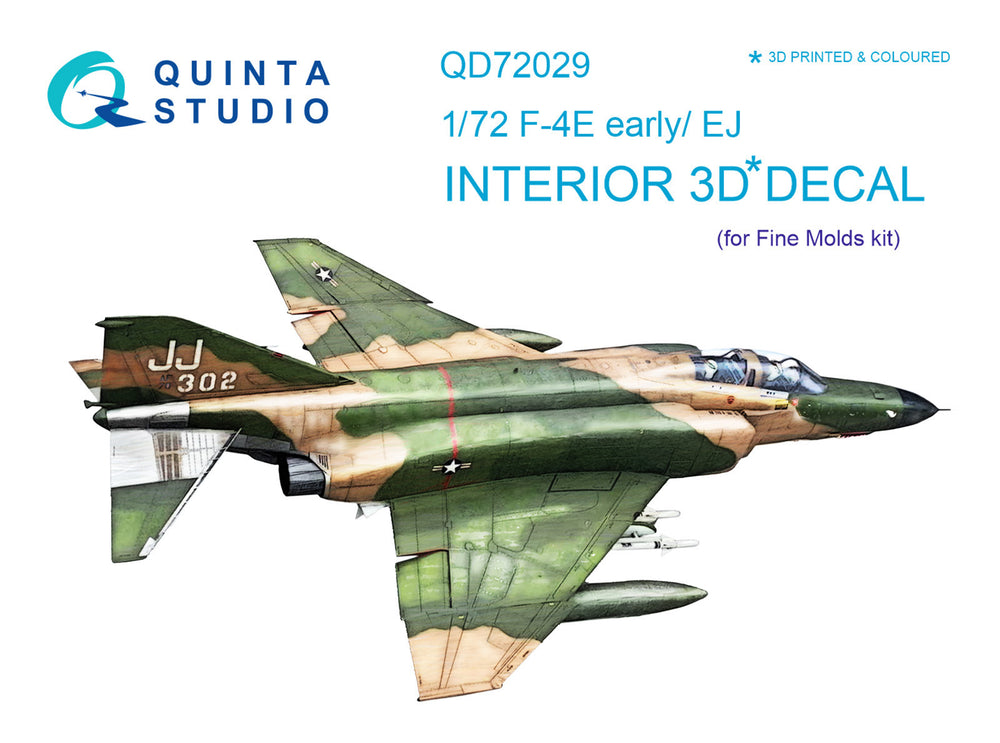 Quinta Studio QD72029 1:72 F-4E Early/F-4EJ Phantom 3D Interior