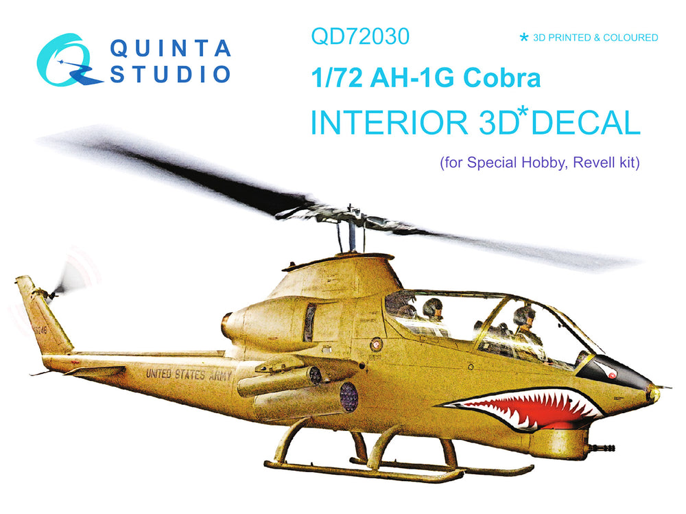 Quinta Studio QD72030 1:72 AH-1G Cobra 3D Interior Decal