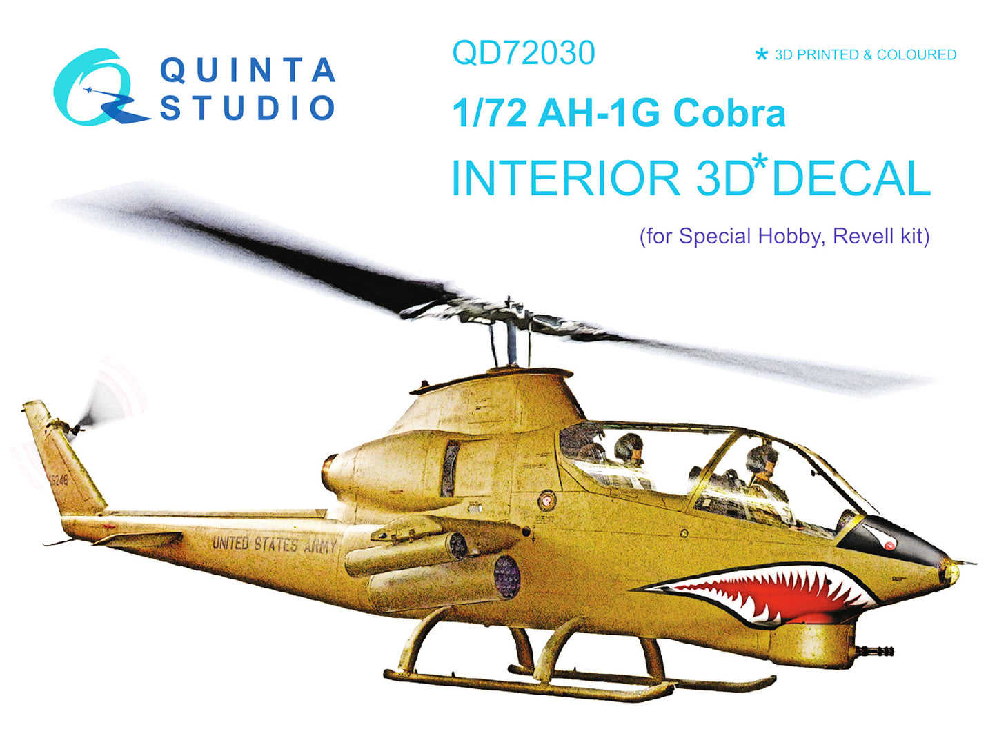 Quinta Studio QD72030 1:72 AH-1G Cobra 3D Interior Decal