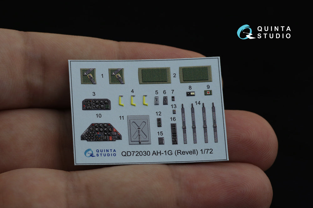 Quinta Studio QD72030 1:72 AH-1G Cobra 3D Interior Decal