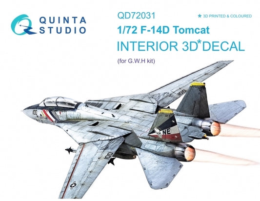 Quinta Studio QD72031 1:72 F-14D Tomcat 3D Interior Decal
