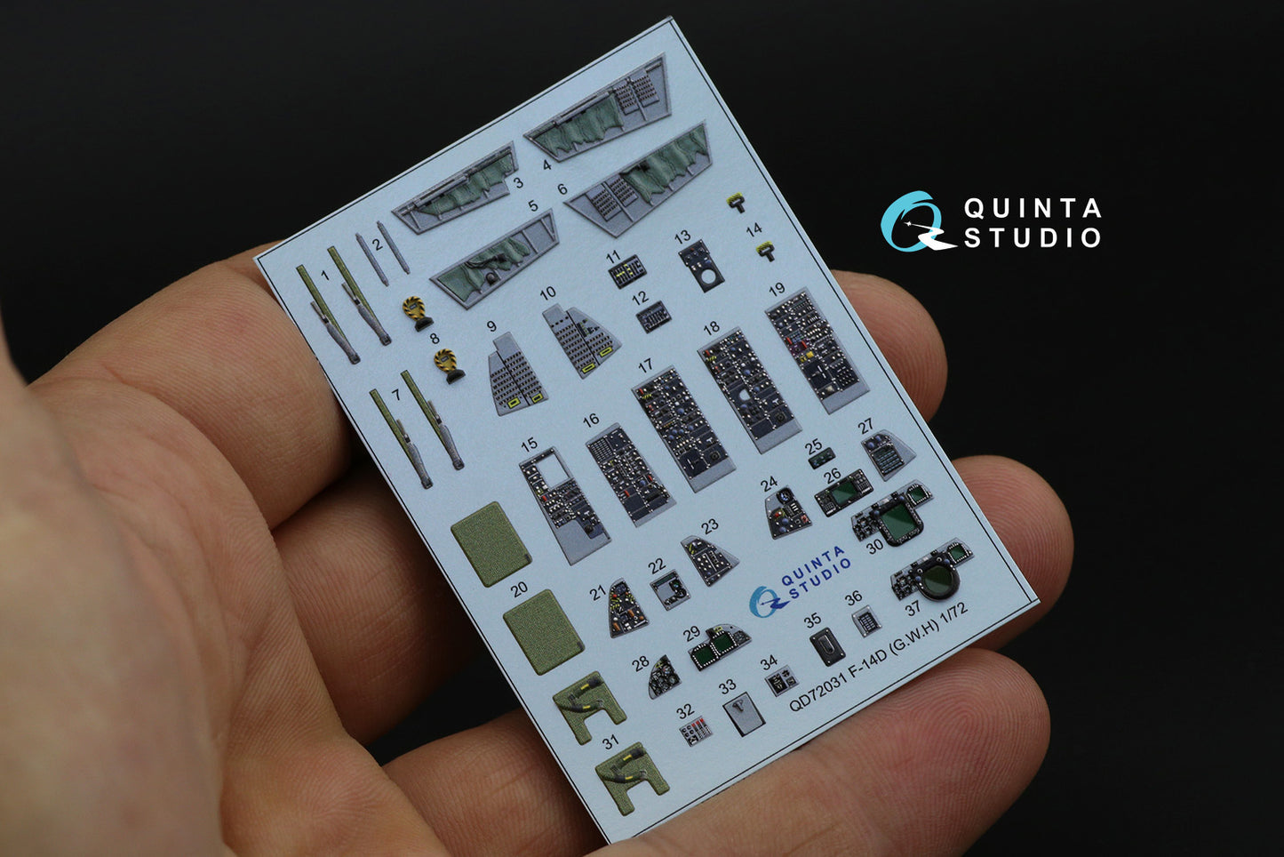Quinta Studio QD72031 1:72 F-14D Tomcat 3D Interior Decal