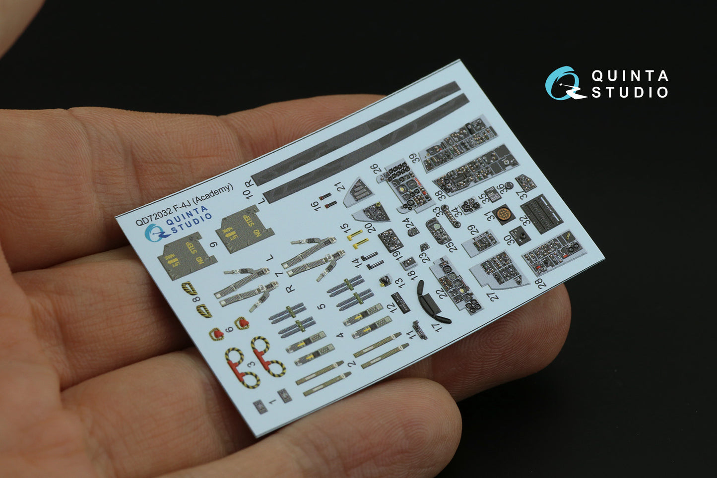 Quinta Studio QD72032 1:72 F-4J Phantom 3D Interior Decal
