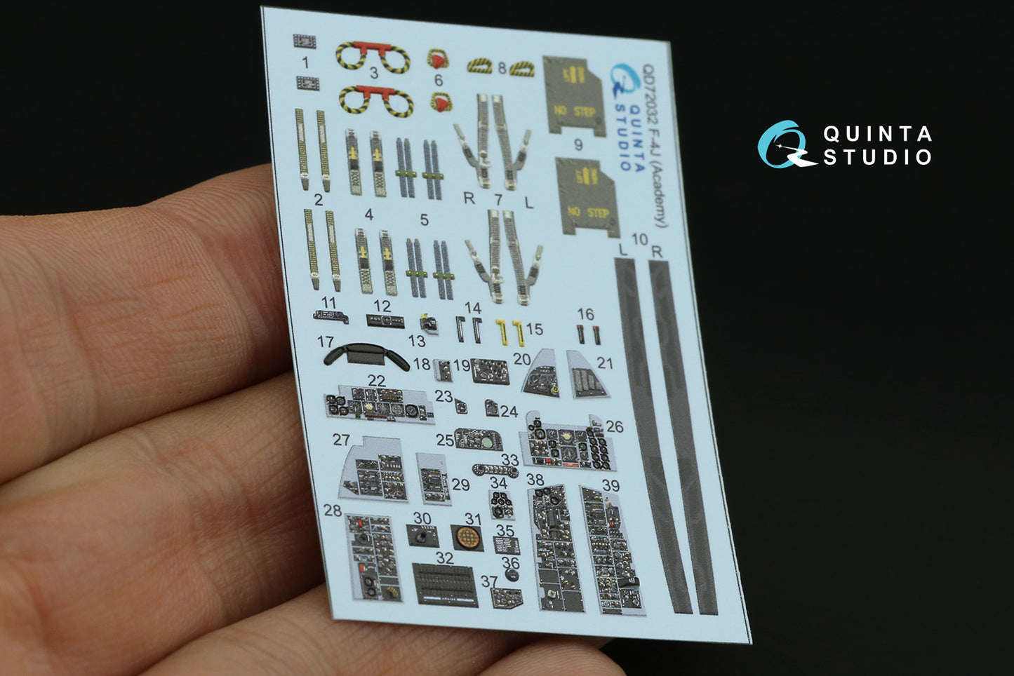 Quinta Studio QD72032 1:72 F-4J Phantom 3D Interior Decal