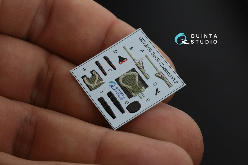 Quinta Studio QD72033 1:72 Sukhoi Su-33 3D-Printed Interior Decals