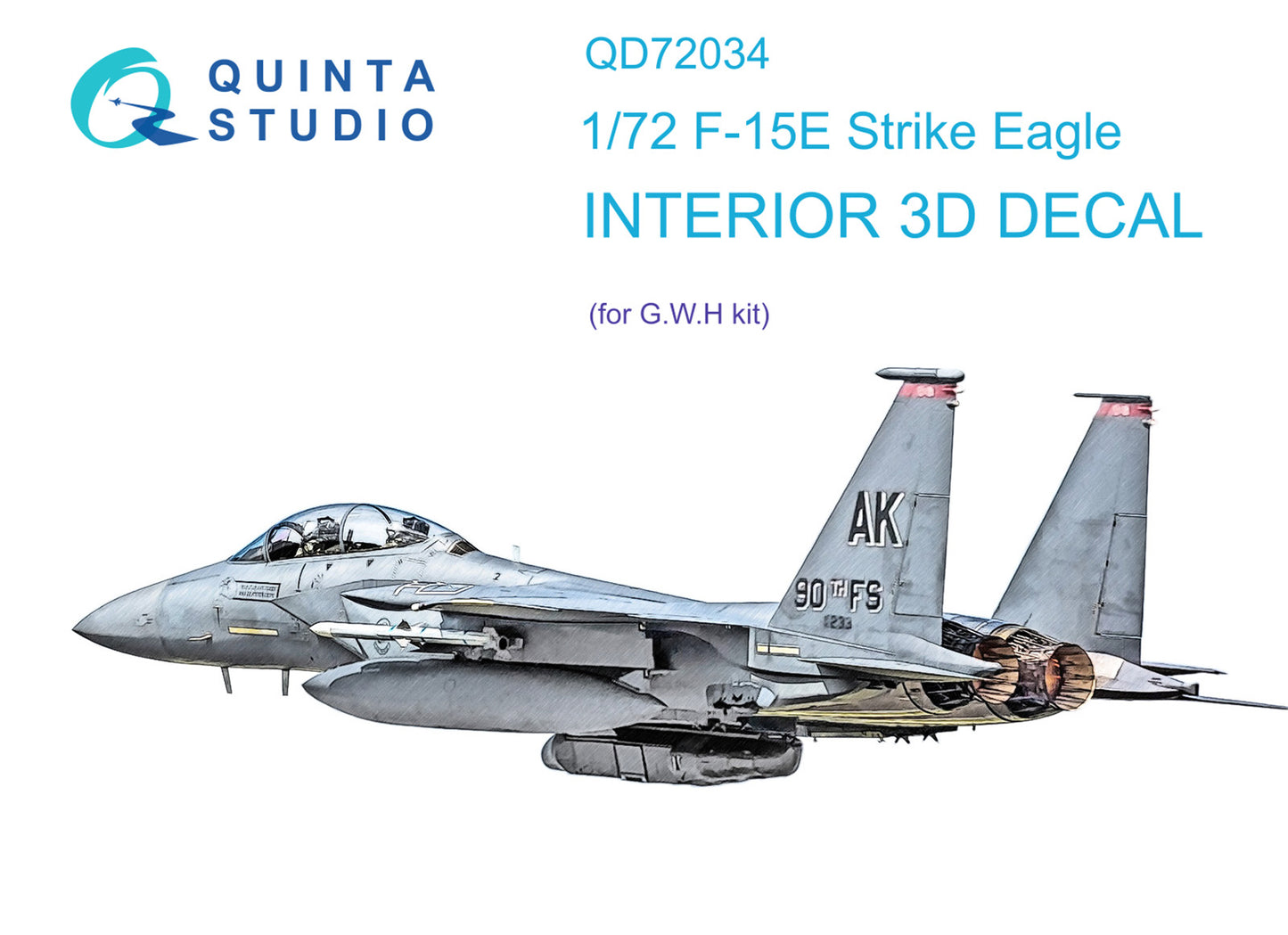 Quinta Studio QD72034 1:72 F-15E Eagle 3D Interior Decal