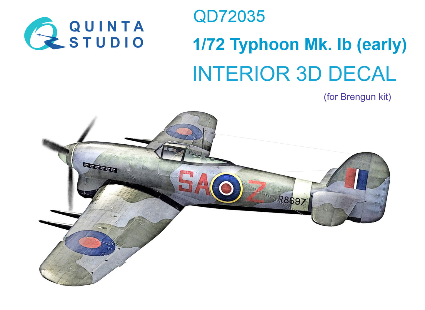 Quinta Studio QD72035 1:72 Typhoon Mk.Ib Early 3D Interior Decal