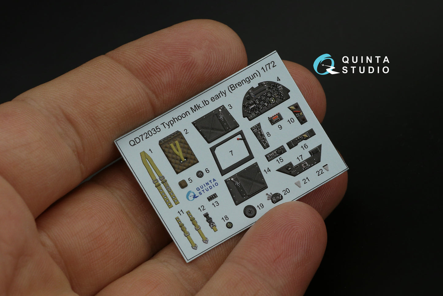 Quinta Studio QD72035 1:72 Typhoon Mk.Ib Early 3D Interior Decal
