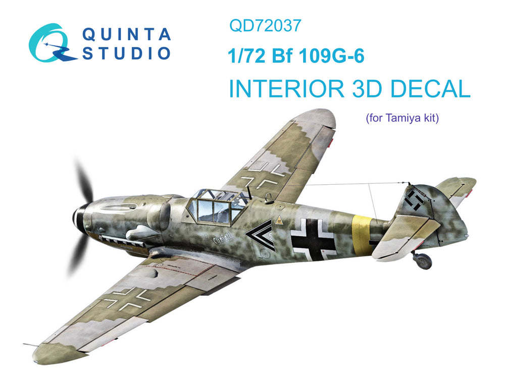 Quinta Studio QD72037 1:72 Bf-109G-6 3D Interior Decal
