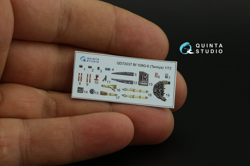 Quinta Studio QD72037 1:72 Bf-109G-6 3D Interior Decal