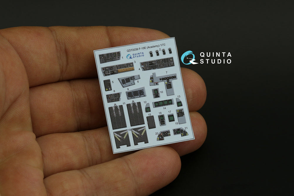 Quinta Studio QD72039 1:72 F-15E Eagle 3D Interior Decal
