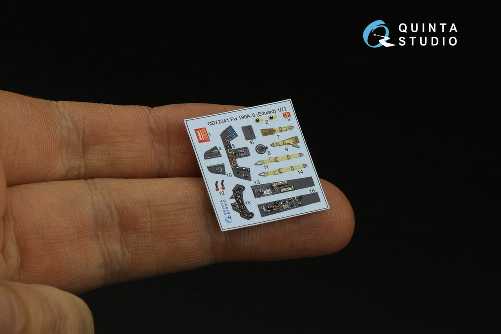 Quinta Studio QD72041 1:72 Fw-190A-8 3D Interior Decal