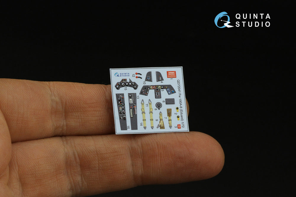 Quinta Studio QD72041 1:72 Fw-190A-8 3D Interior Decal
