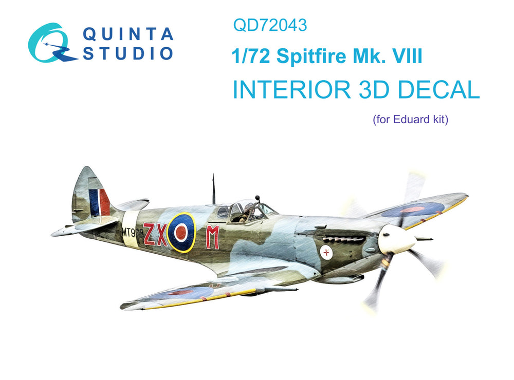 Quinta Studio QD72043 1:72 Spitfire Mk.VIII 3D Interior Decal