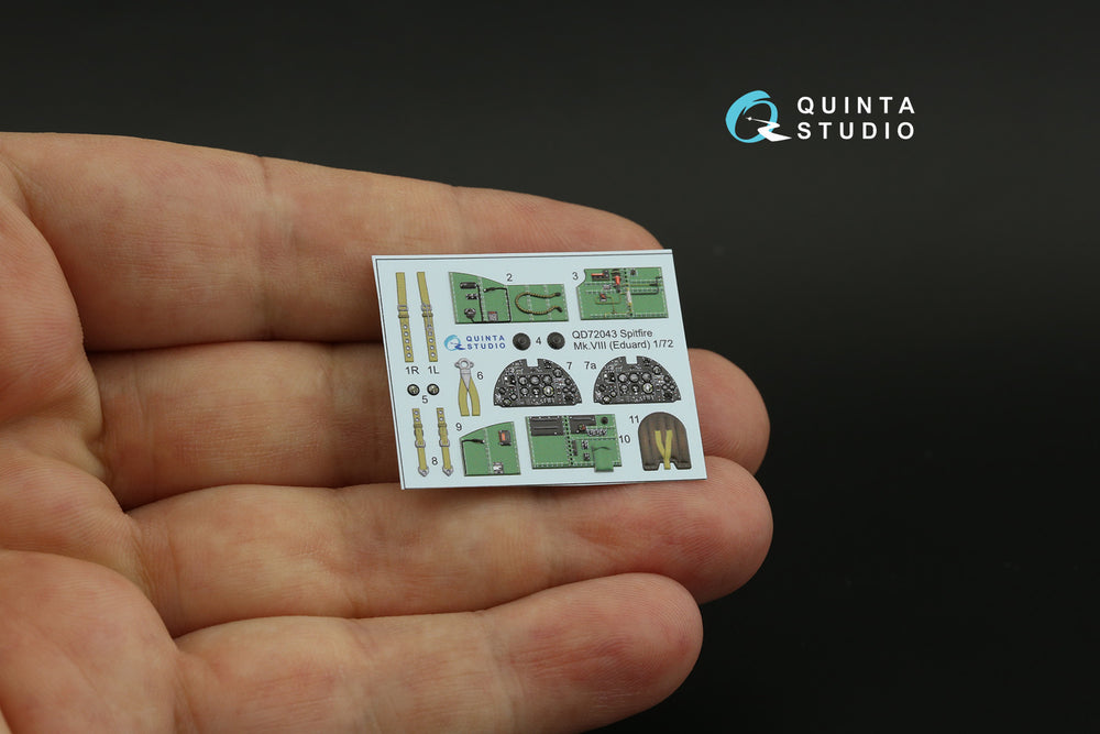 Quinta Studio QD72043 1:72 Spitfire Mk.VIII 3D Interior Decal