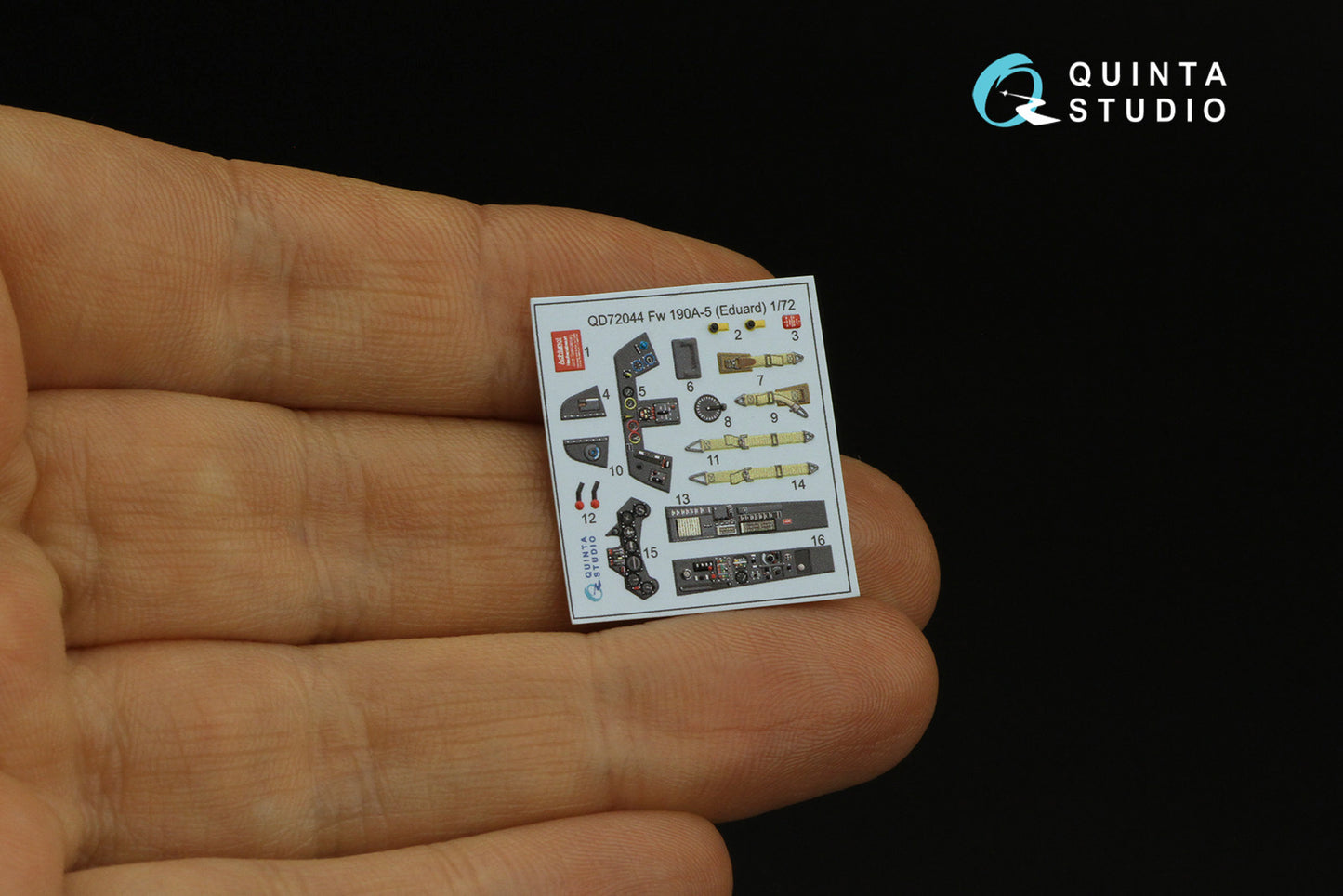 Quinta Studio QD72044 1:72 Fw-190A-5 3D Interior Decal