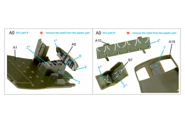 Quinta Studio QD72046 1:72 Bell UH-1B 3D-Printed Interior Decals