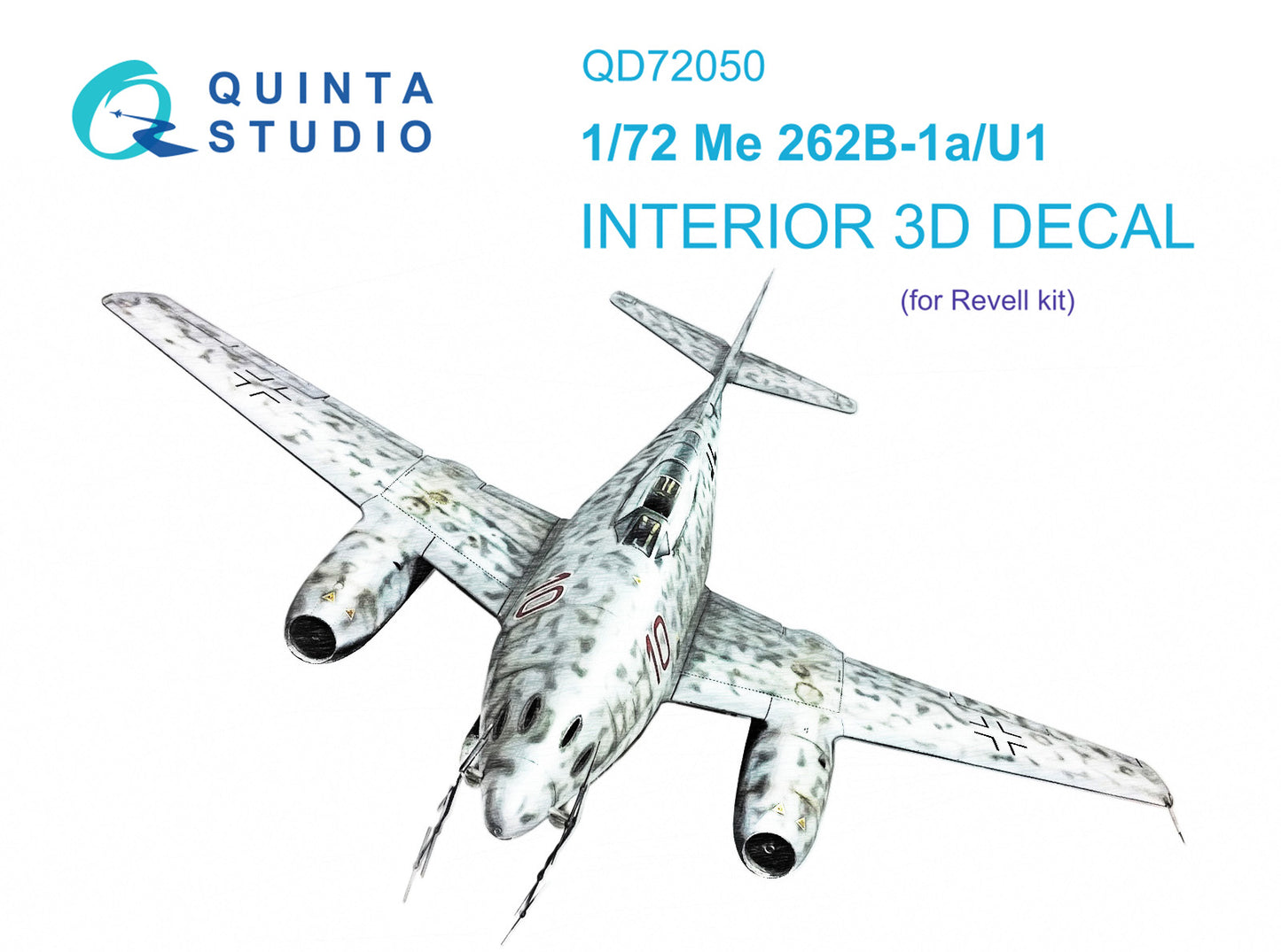 Quinta Studio QD72050 1:72 Me-262B-1a/U1 3D Interior Decal