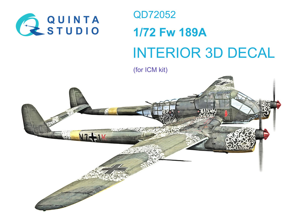 Quinta Studio QD72052 1:72 Fw-189A-1 3D Interior Decal