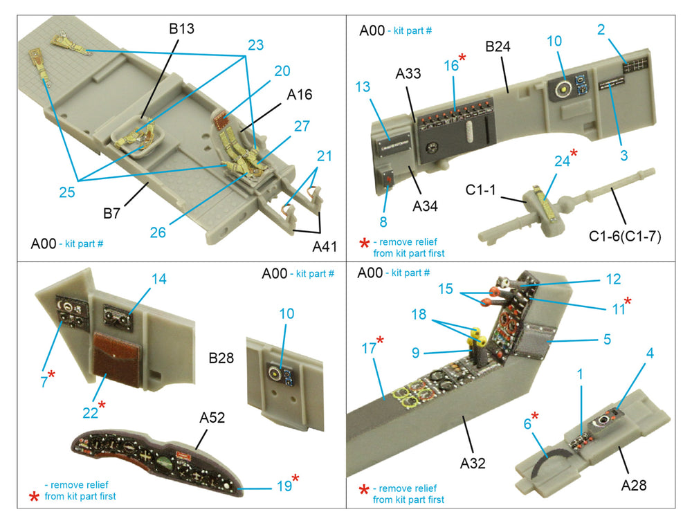 Quinta Studio QD72052 1:72 Fw-189A-1 3D Interior Decal