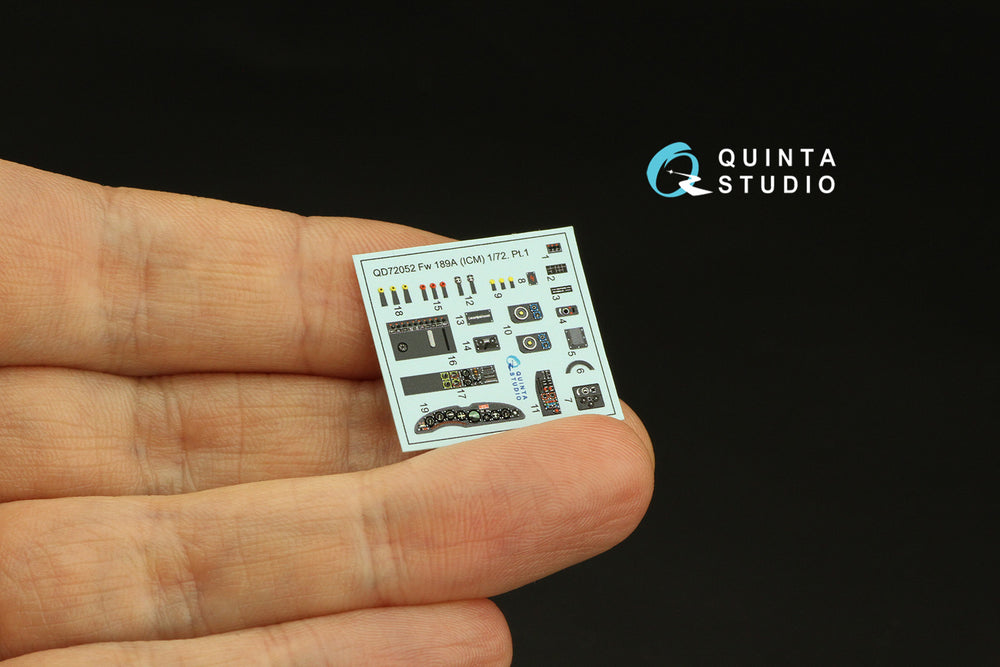 Quinta Studio QD72052 1:72 Fw-189A-1 3D Interior Decal