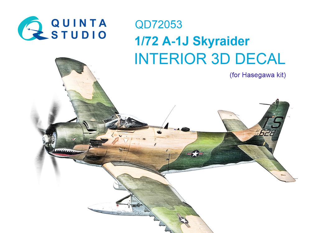 Quinta Studio QD72053 1:72 A-1J Skyraider 3D Interior Decal