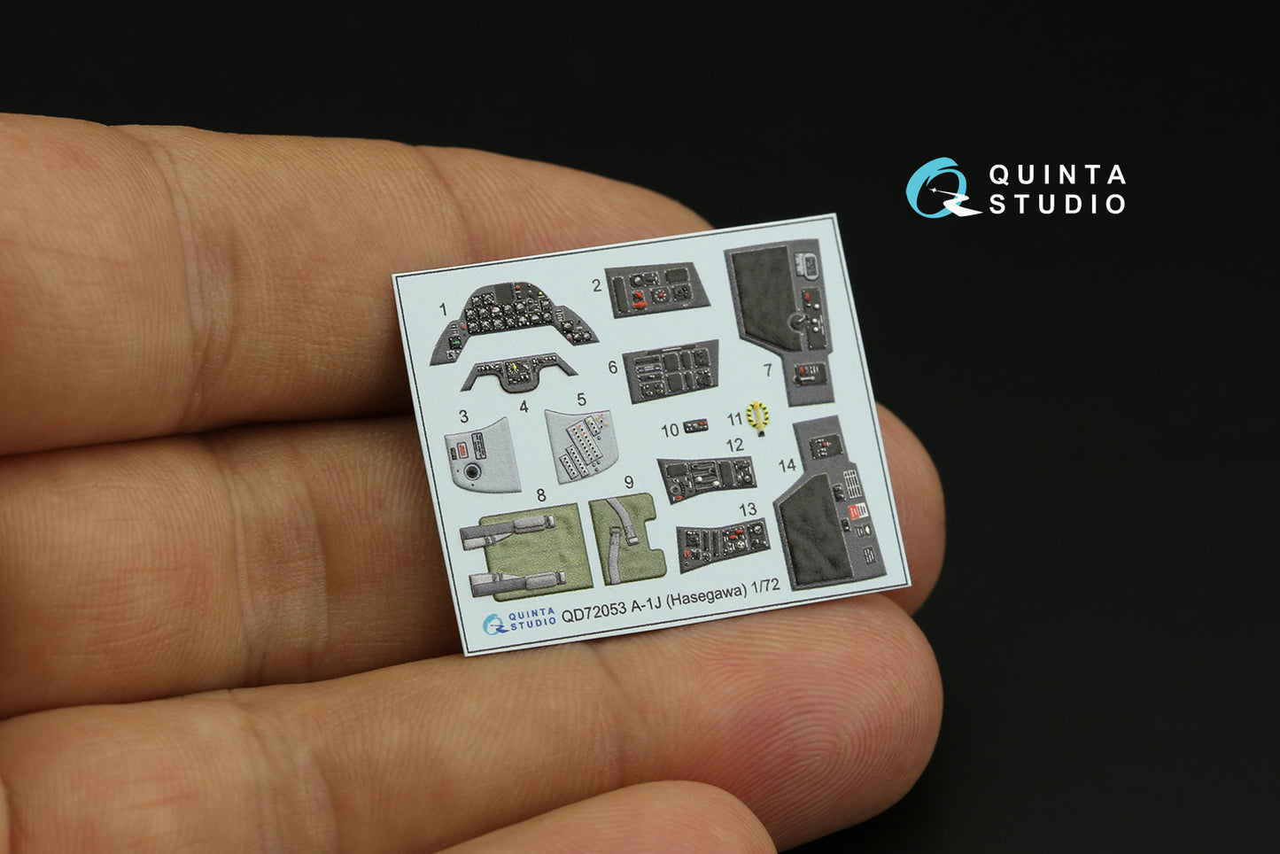 Quinta Studio QD72053 1:72 A-1J Skyraider 3D Interior Decal