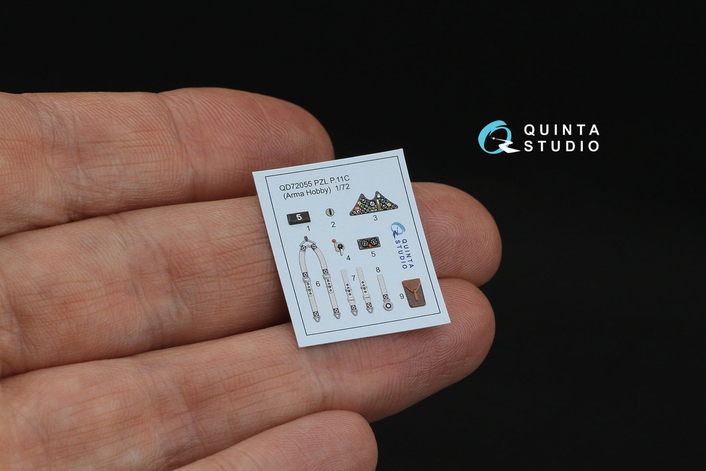Quinta Studio QD72055 1:72 PZL P.11 3D-Printed Interior decal