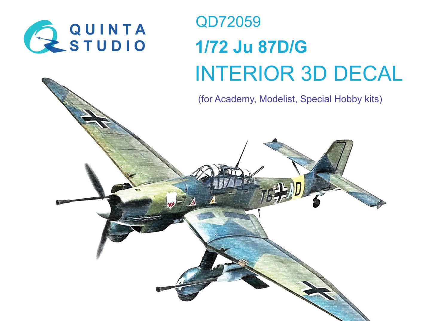 Quinta Studio QD72059 1:72 Ju-87D/G Stuka 3D Interior Decal