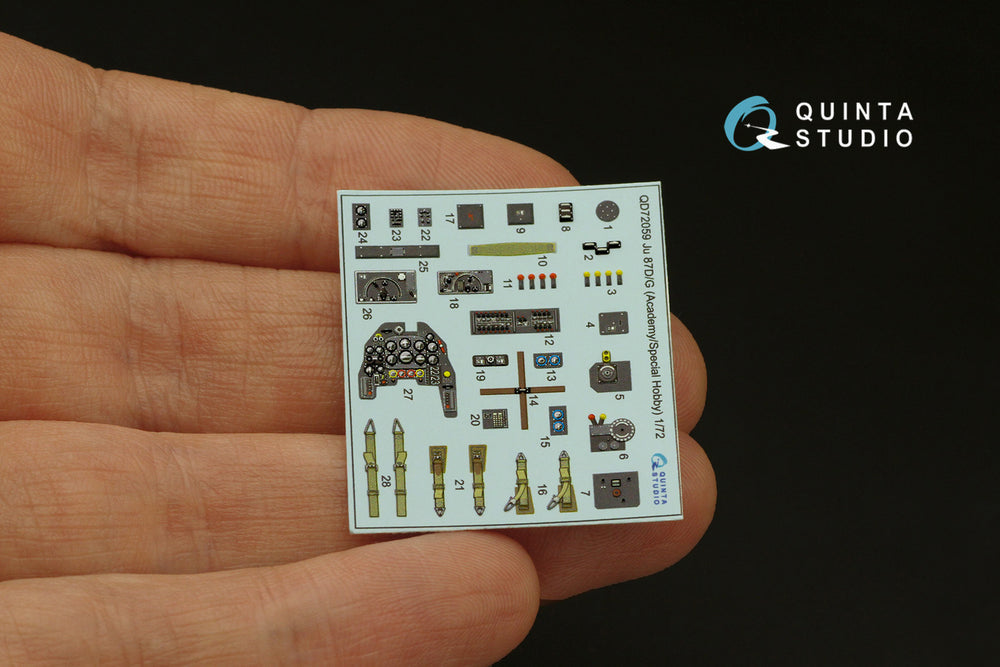 Quinta Studio QD72059 1:72 Ju-87D/G Stuka 3D Interior Decal
