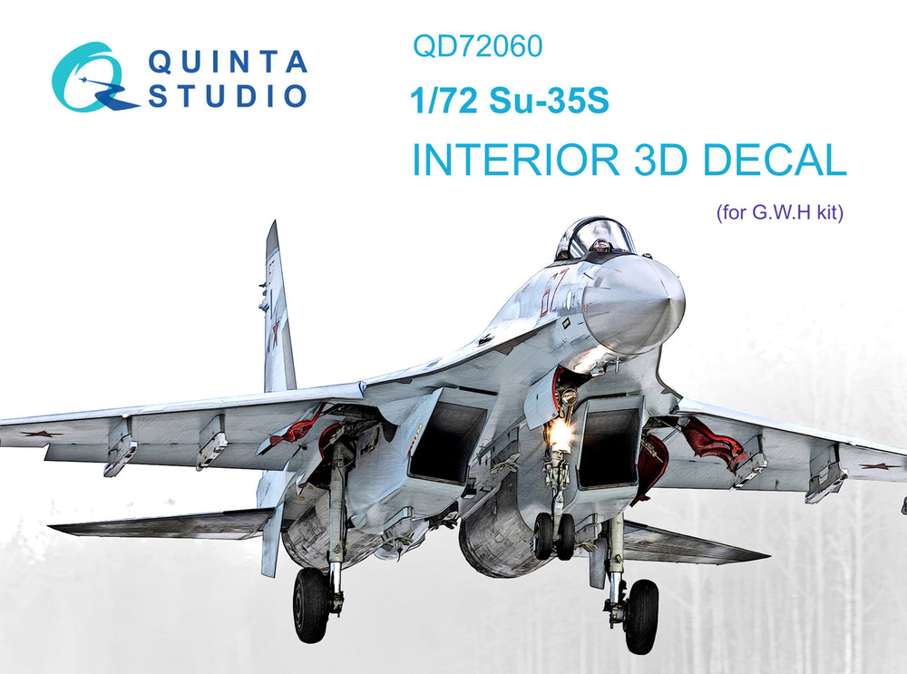 Quinta Studio QD72060 1:72 Sukhoi Su-35S 3D-Printed Interior Decals