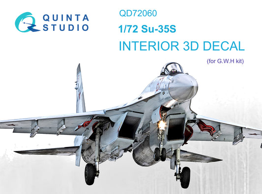 Quinta Studio QD72060 1:72 Sukhoi Su-35S 3D-Printed Interior Decals