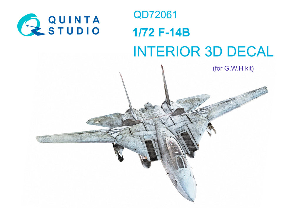 Quinta Studio QD72061 1:72 F-14B Tomcat 3D Interior Decal