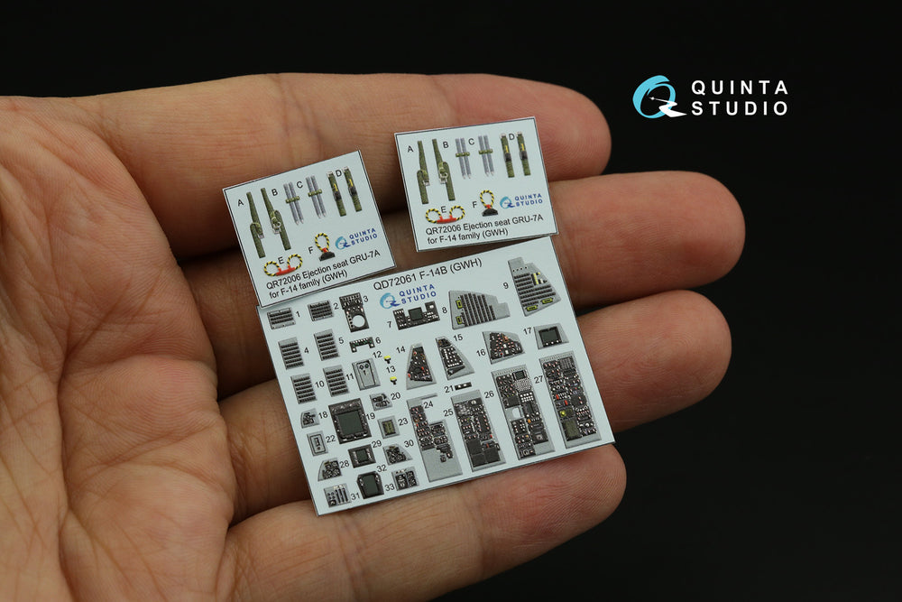 Quinta Studio QD72061 1:72 F-14B Tomcat 3D Interior Decal