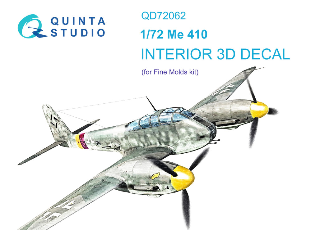 Quinta Studio QD72062 1:72 Me-410 3D Interior Decal