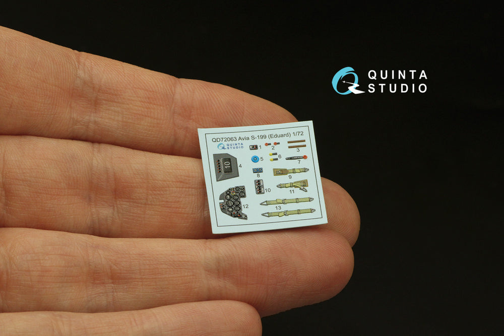 Quinta Studio QD72063 1:72 Avia S-199 3D-Printed Interior Decals