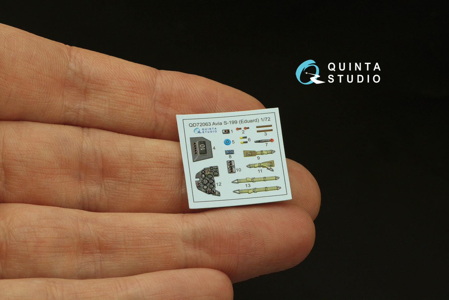 Quinta Studio QD72063 1:72 Avia S-199 3D-Printed Interior Decals