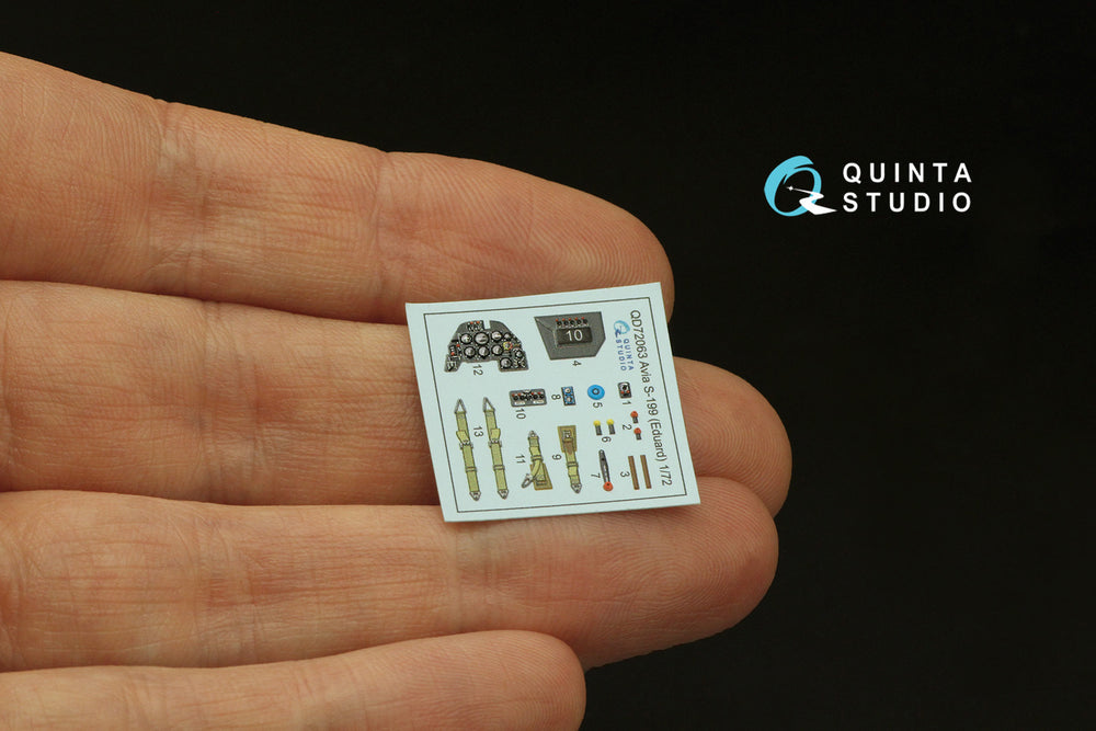 Quinta Studio QD72063 1:72 Avia S-199 3D-Printed Interior Decals