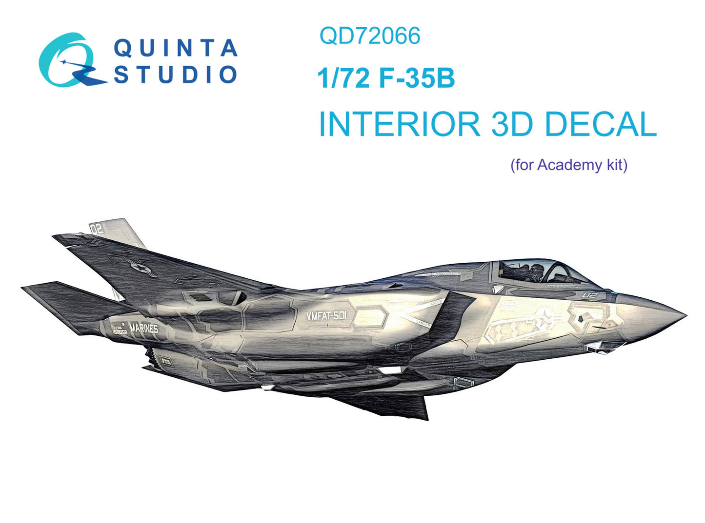 Quinta Studio QD72066 1:72 F-35B Lightning II 3D Interior Decal
