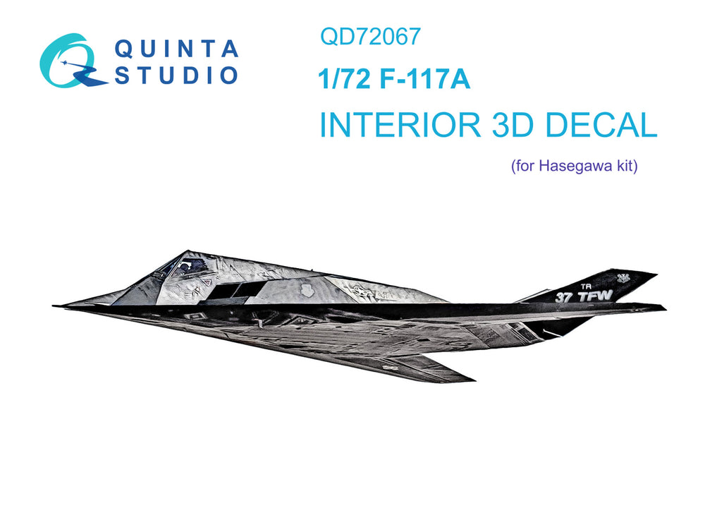 Quinta Studio QD72067 1:72 F-117A Nighthawk 3D Interior Decal