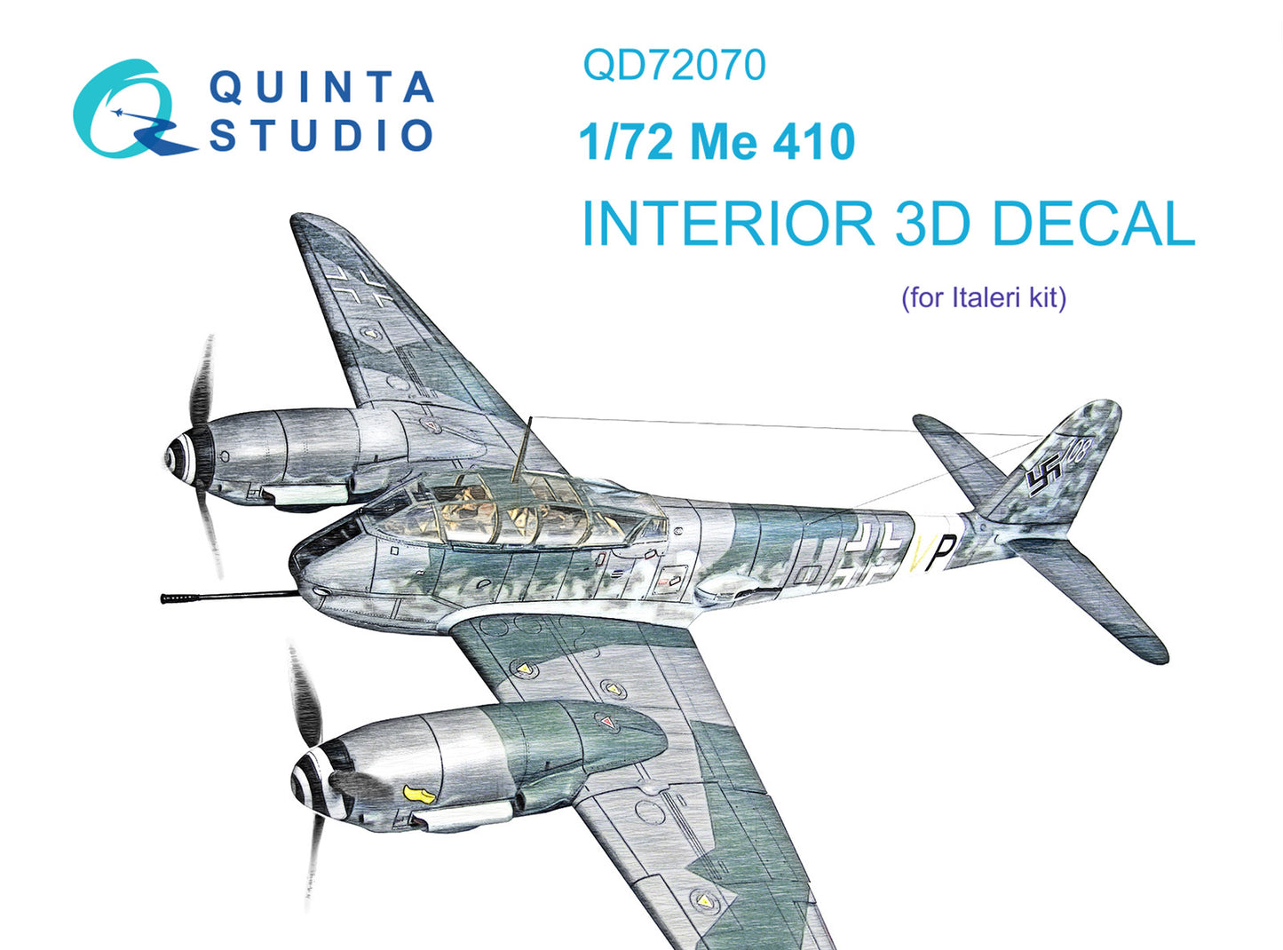 Quinta Studio QD72070 1:72 Me-410 3D Interior Decal