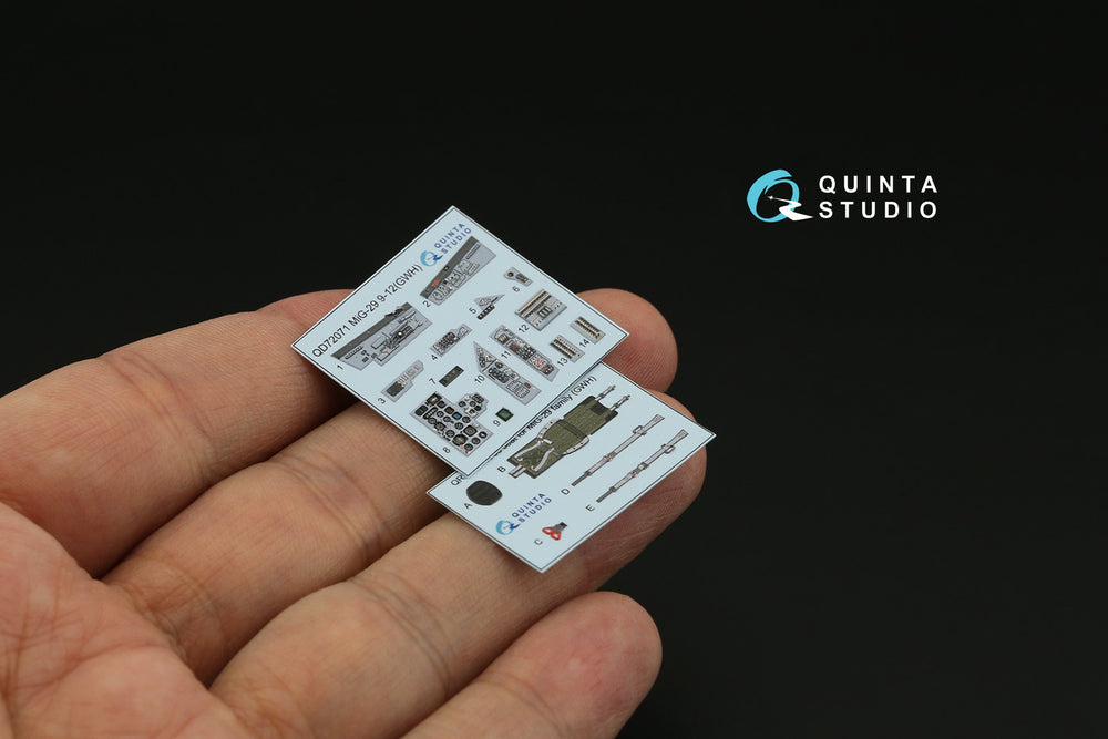 Quinta Studio QD72071 1:72 MiG-29 9-12 3D Interior Decal