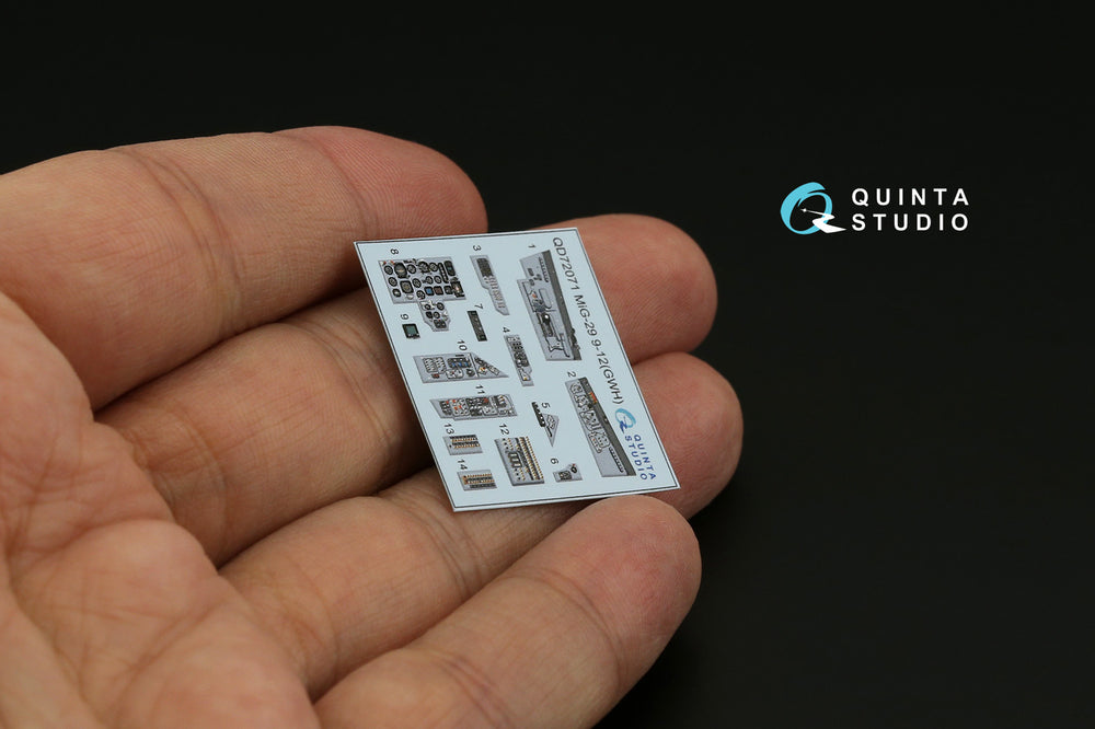 Quinta Studio QD72071 1:72 MiG-29 9-12 3D Interior Decal