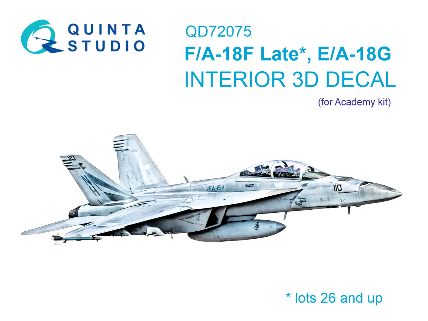 Quinta Studio QD72075 1:72 F/A-18F Late / EA-18G 3D Interior Decal