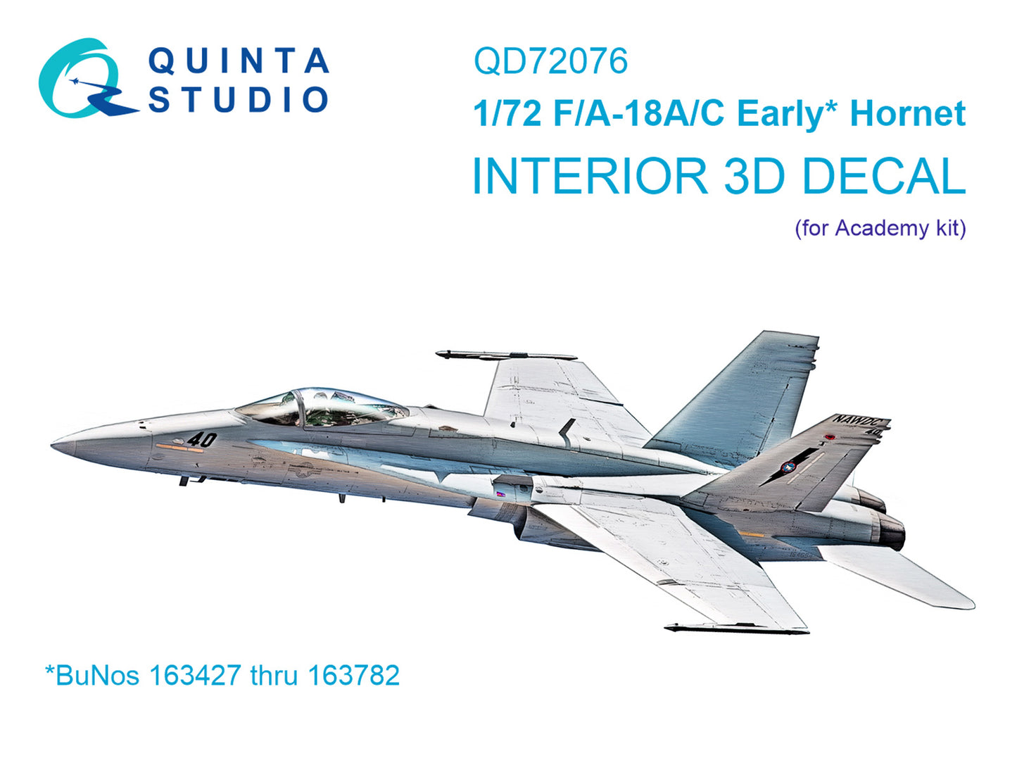 Quinta Studio QD72076 1:72 F/A-18A/C Early 3D Interior Decal