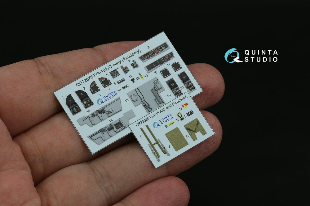 Quinta Studio QD72076 1:72 F/A-18A/C Early 3D Interior Decal