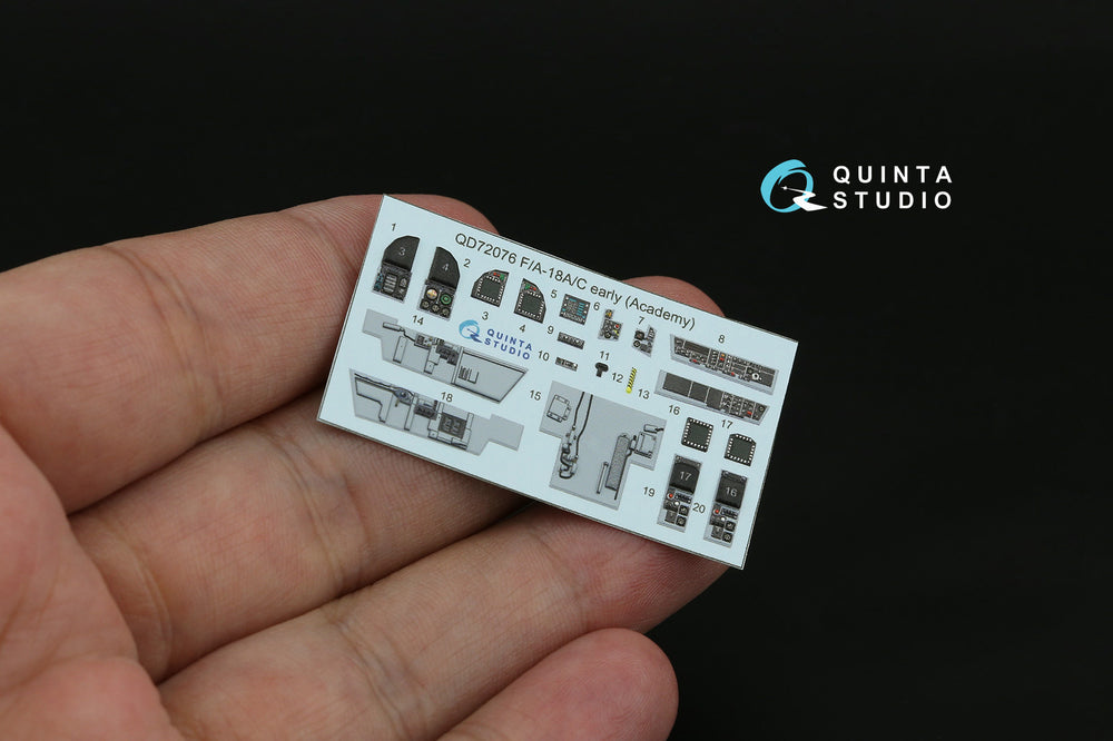 Quinta Studio QD72076 1:72 F/A-18A/C Early 3D Interior Decal